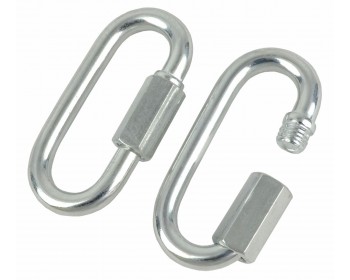 2pc, 6mm Zinc Plated Quick Links